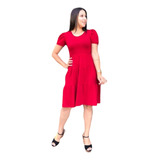 Vestido Evangelico Manga Rodado