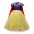 Vestido Fantasia Completa Princesa Branca De Neve C/ Capa 