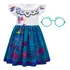 Vestido Fantasia Encanto Mirabel Princesas Vestido + Óculos