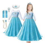 Vestido Fantasia Frozen Elza Elsa Anna