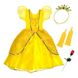 Vestido Fantasia Infantil Bela