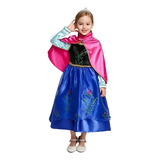 Vestido Fantasia Infantil Frozen Princesa Anna