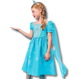Vestido Fantasia Infantil Kukie Frozen Princesa
