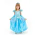 Vestido Fantasia Infantil Luxo Princesas Com Luva E Coroa