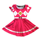Vestido Fantasia Infantil Power Rangers Rosa
