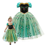 Vestido Fantasia Infantil Princesa Anna Frozen