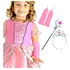 Vestido Fantasia Infantil Princesas Com Luva Coroa E Varinha