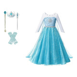 Vestido Fantasia Infantil Rainha Elsa Frozen