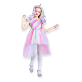 Vestido Fantasia Infantil Unicornio