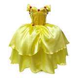 Vestido Fantasia Luxo Infantil Princesa Bela