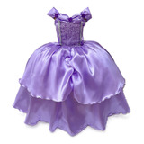 Vestido Fantasia Luxo Infantil Princesa Sofia Rapunzel