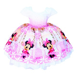 Vestido Fantasia Minnie Rosa