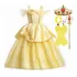 Vestido Fantasia Princesa Bela Fera La Belle Com Acessórios