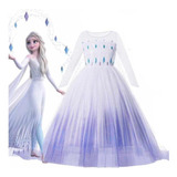 Vestido Fantasia Princesa Elsa Frozen 2 Infantil Rainha Gelo