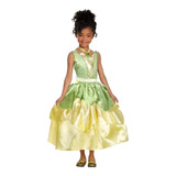 Vestido Fantasia Princesa Festa Verde Sapo Tiana Flor Menina