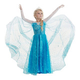 Vestido Fantasia Princesas Infantil Frozen Elza Tradicional