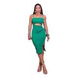 Vestido Feminino Alca Canelado