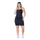 Vestido Feminino Alças Curto Justo Tubinho Instagram Canelad