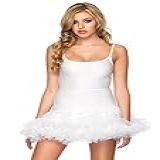 Vestido Feminino Anágua Leg Avenue Branco Pequeno Médio