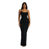 Vestido Feminino Anarruga Longo