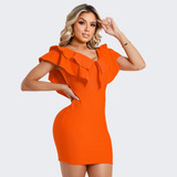 Vestido Feminino Babado Confortavel