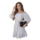 Vestido Feminino Branco Curto