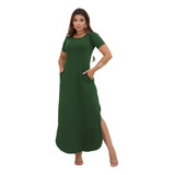 Vestido Feminino Camiseta Maxi