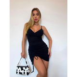 Vestido Feminino Canelado Com