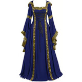 Vestido Feminino Celta Medieval Até O