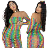 Vestido Feminino Curto Arrastao