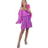 Vestido Feminino Curto Camadas