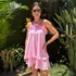 Vestido Feminino Curto Com Babado Liso Alcinha Soltinho