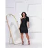 Vestido Feminino Curto Manga Bufante Detalhe Brilho Moderno