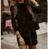 Vestido Feminino Curto Manga Longa Paris Girl Festas Veludo