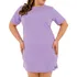 Vestido Feminino Curto Tubinho Manga Casual Blusão Plus Size