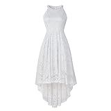 Vestido Feminino De Formatura Coquetel Frente única Renda Evasê Para Festa Curto Vintage Para Baile Vestido De Convidada De Casamento Branco XXG