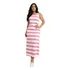 Vestido Feminino De Malha Algodão Com Fenda Moda Blogueira