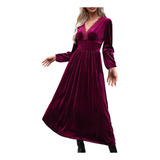 Vestido Feminino De Veludo