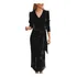 Vestido Feminino De Veludo De Chiffon Com Cadarço Com Saia S
