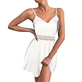 Vestido Feminino De Verão Plus Size Minivestido Y2K Costas Nuas Evasê Vestido De Trabalho Casual Vestido De Dama De Honra Branco P