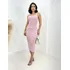 Vestido Feminino Em Tricot Midi Modal Casual Elegante Fino