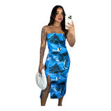 Vestido Feminino Estampado Tie