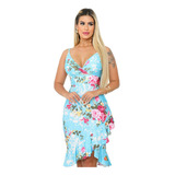 Vestido Feminino Floral Com