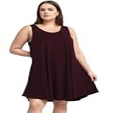 Vestido Feminino Gode Soltinho Regata Viscolycra Leve Plus Size -Marsala-