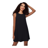 Vestido Feminino Gola Redonda Regata Curto Tribo Livre