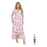 Vestido Feminino Longo Babados