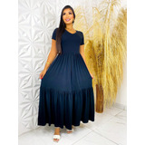 Vestido Feminino Longo Com