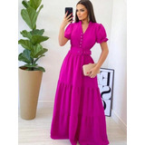 Vestido Feminino Longo Com