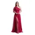 Vestido Feminino Longo De Festa Em Tule, Ombro Único Ox004