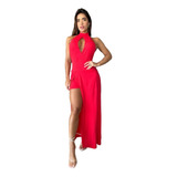 Vestido Feminino Longo Decote